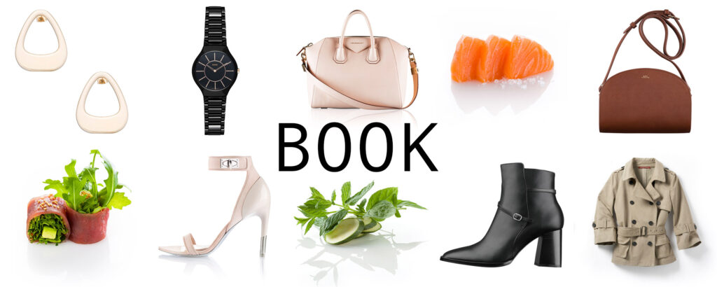 packshot produit en mosaique pour le book photo