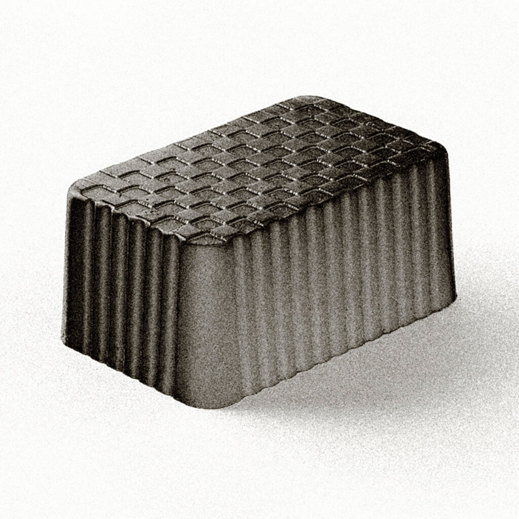 packshot produit sur fond blanc de chocolat en nor et blanc, pour lenotre
