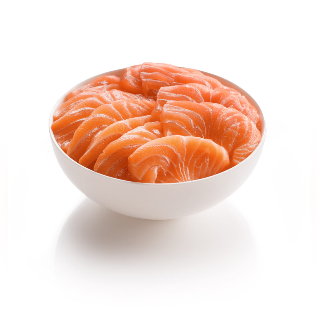 packshot produit sur fond blanc, d un bol desushi