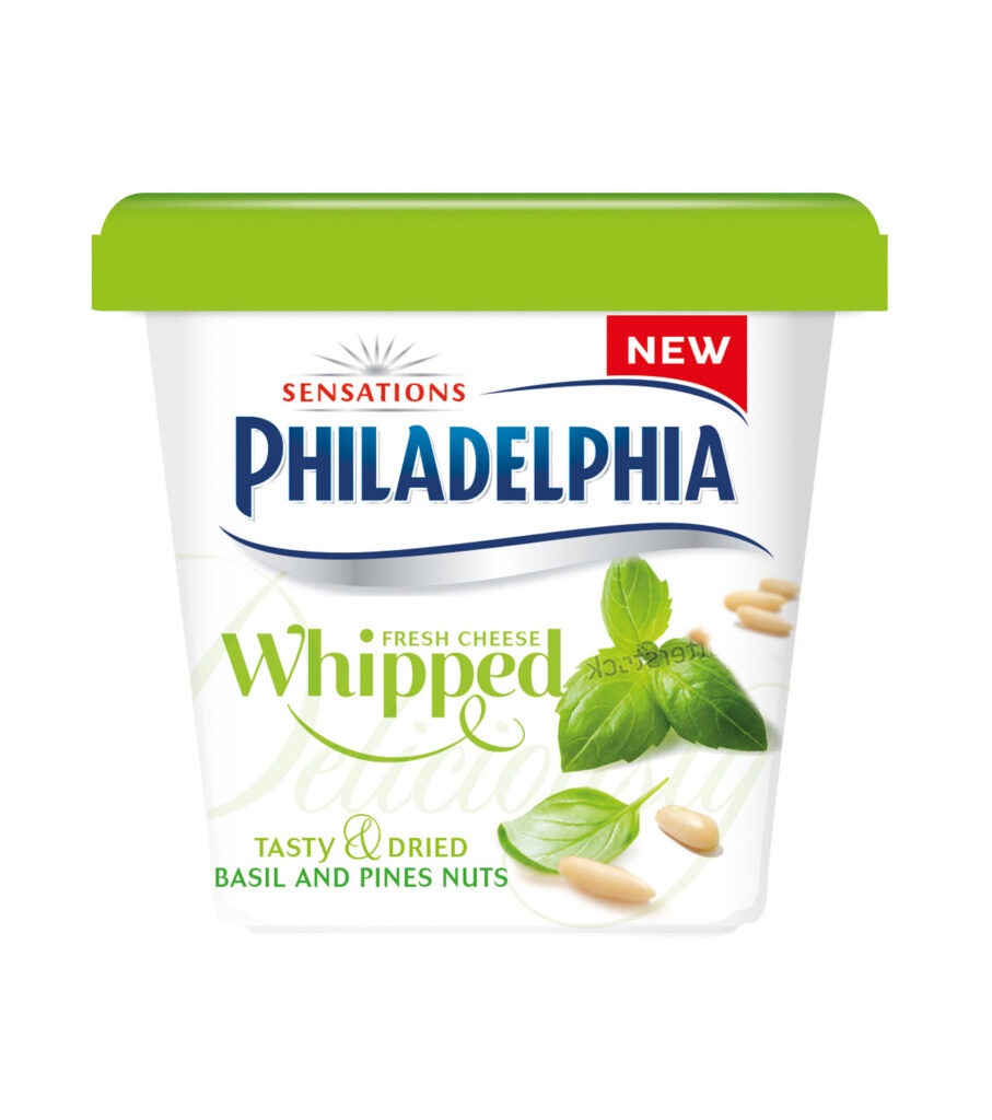 packshot produit sur fond blanc, d un packaging philadelphia garlic and herbs
